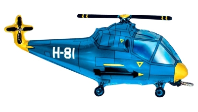 Вертолет синий
